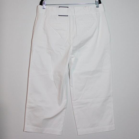 Charter Club Wide Leg White Crop Pant Size 12 NWT - Picture 3 of 4
